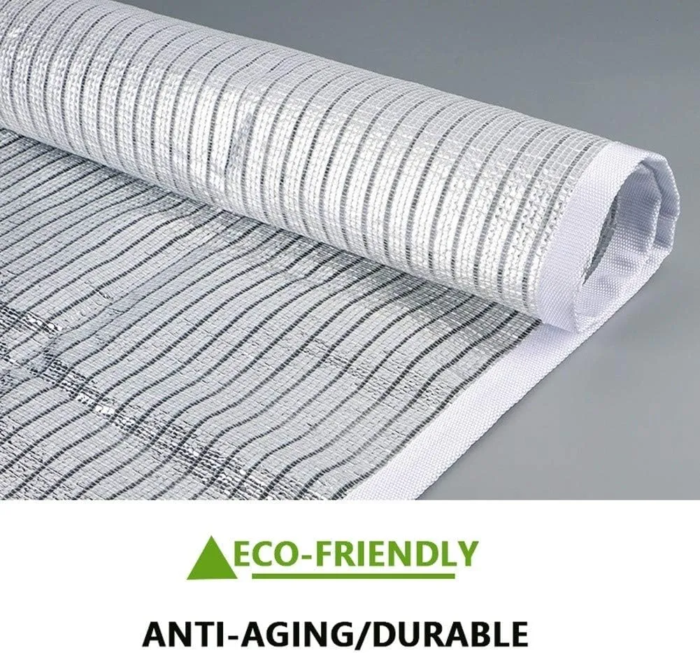 70% Sun Shade Cloth Fabric Garden Aluminum Foil Sun Shade Net Reflective Silver Sun Shelter Garden Awnings Sunshade Mesh Tarp Outdoor Shading Fence Screen (Color : 1x2m(3x6ft))