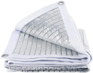 70% Sun Shade Cloth Fabric Garden Aluminum Foil Sun Shade Net Reflective Silver Sun Shelter Garden Awnings Sunshade Mesh Tarp Outdoor Shading Fence Screen (Color : 1x2m(3x6ft))