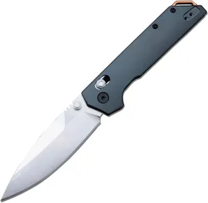 7.9" Folding Knife, Axis Lock Pocket Knife, 8Cr13Mov Blade Aluminum Handle, Thumb Stud, EDC Knife for Men and Women Gift (grey)