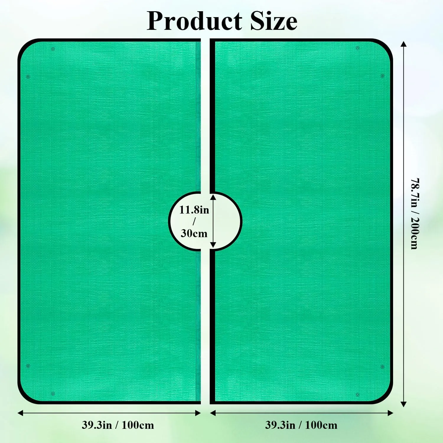 79"X79" Landscape Tarp for Trimming, Garden Waterproof Leaf Tarp Drop Cloth with 12inch Hole, Pruning Tarp with Corner Buckles for Leaf Collection and Fastening