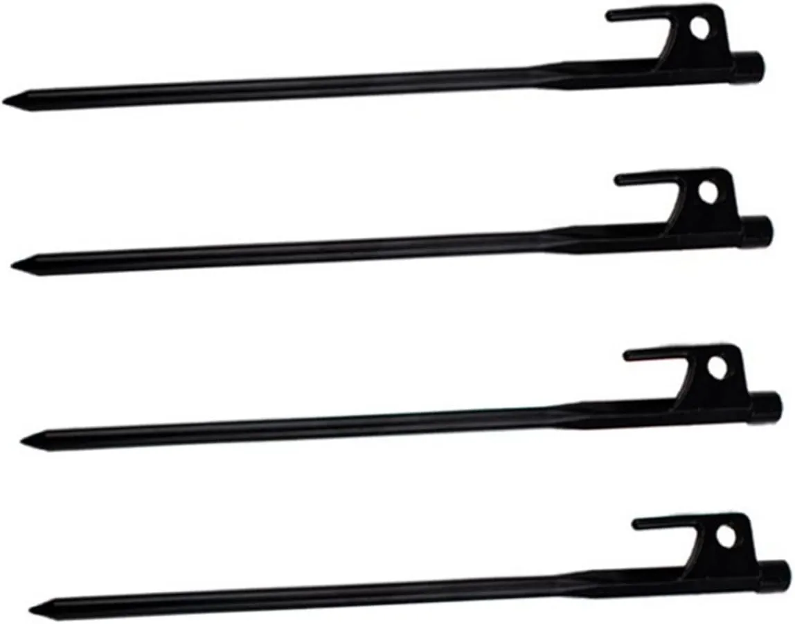 8 Pcs Steel Nail Tent Pegs 30cm Heavy Duty Ground Stakes for Gazebo Tent Camping Tarp Shelter for Outdoor Awning Canopy