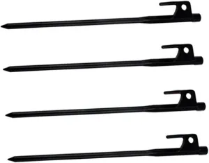 8 Pcs Steel Nail Tent Pegs 30cm Heavy Duty Ground Stakes for Gazebo Tent Camping Tarp Shelter for Outdoor Awning Canopy