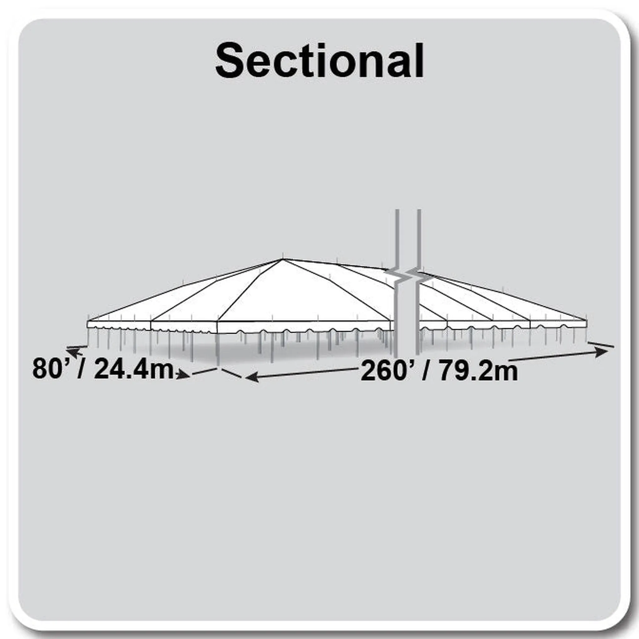 80x260 Classic Series Pole Tent