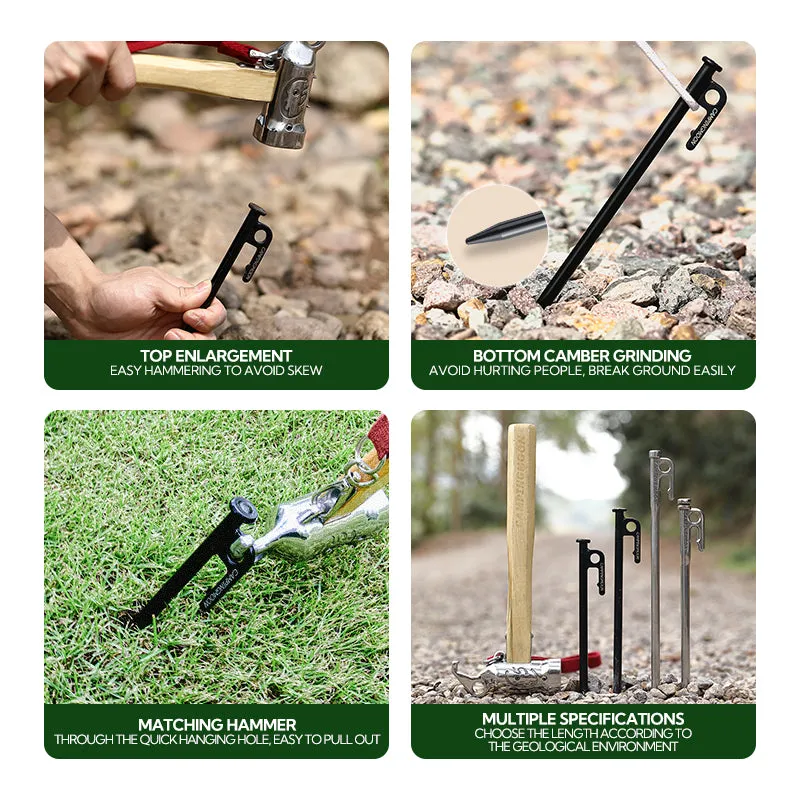 8Pcs Huge selection – Pegs Campingmoon 30cm Steel Limited edition