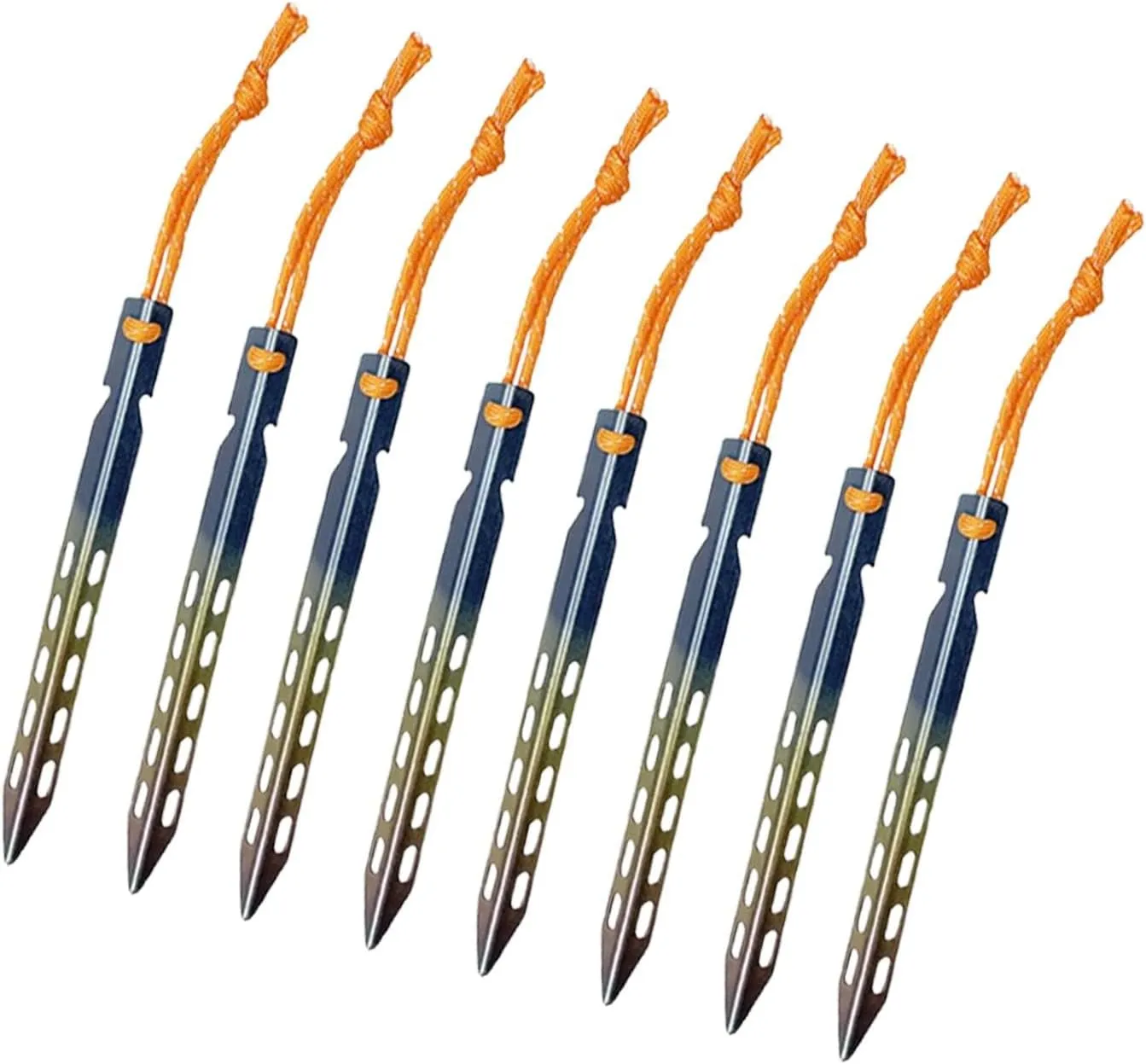 8X Tent Pegs Ground Stakes Unbreakable Anchors Tent Stakes Metal Stakes for Ground for Gardening Camping Tarp Awning