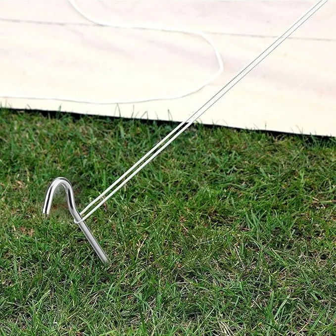9 Inch Galvanized Tent Stakes Metal Tent Pegs Heavy Duty Steel Yard Camping Stakes Tarp Hooks Inflatables Outdoor Decorations, 40 Pack