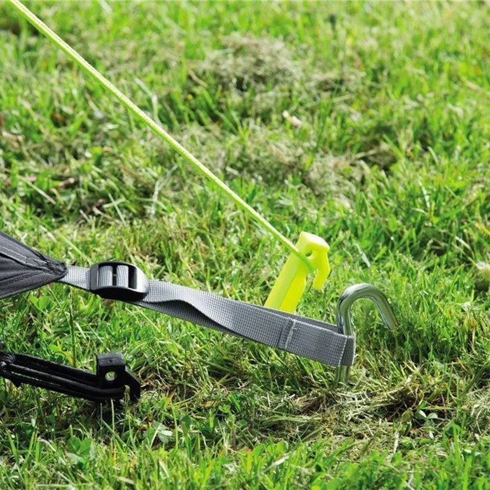 9 inch Galvanized Tent Stakes Metal Tent Pegs, Steel Yard Stakes Tarp Hooks Ground Garden Stakes Tent Spikes, 100 Pack
