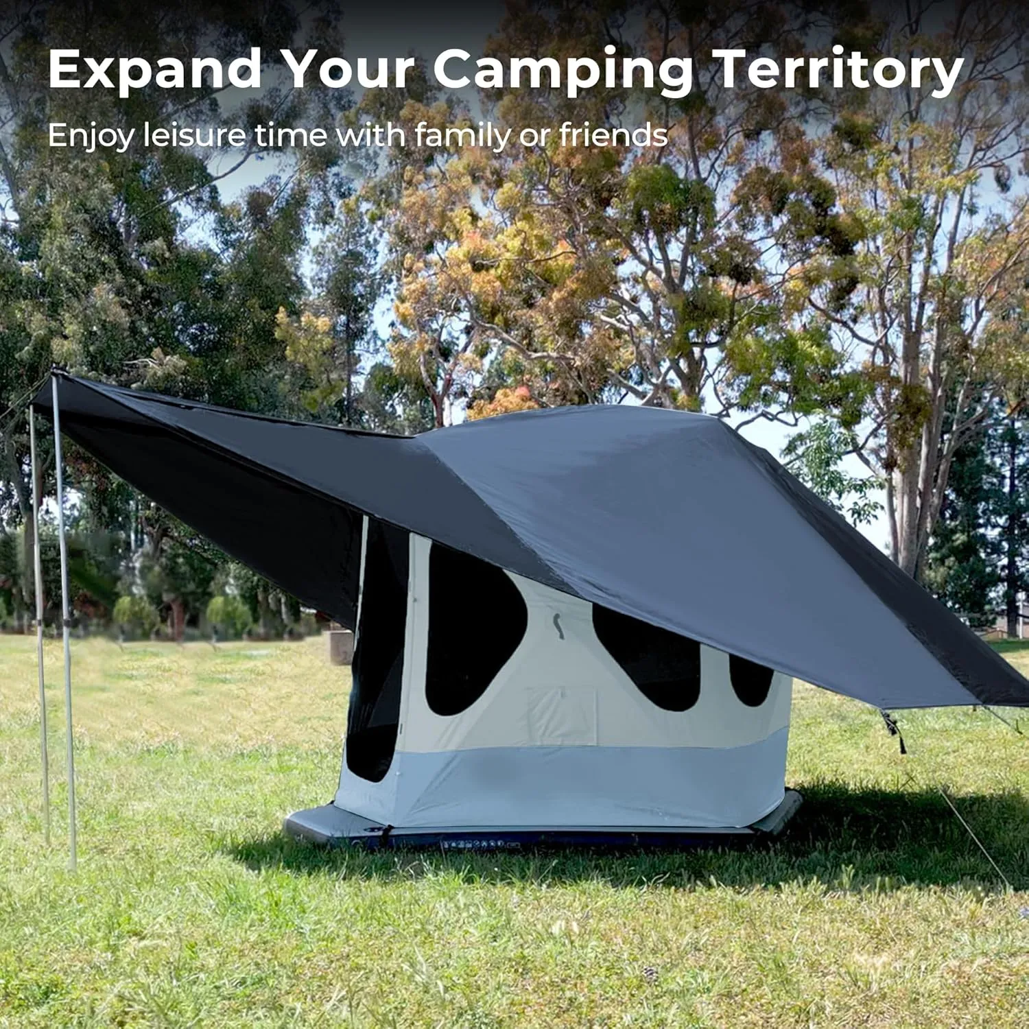 ACACIA Canopy 2-3 Person for Space Acacia Camping System, PU2000 Waterproof Camping Tarp for 4 Season Camping, UPF50  Sunproof Tent Tarp with 2 Telescoping Poles, Carry Bag, Star Night