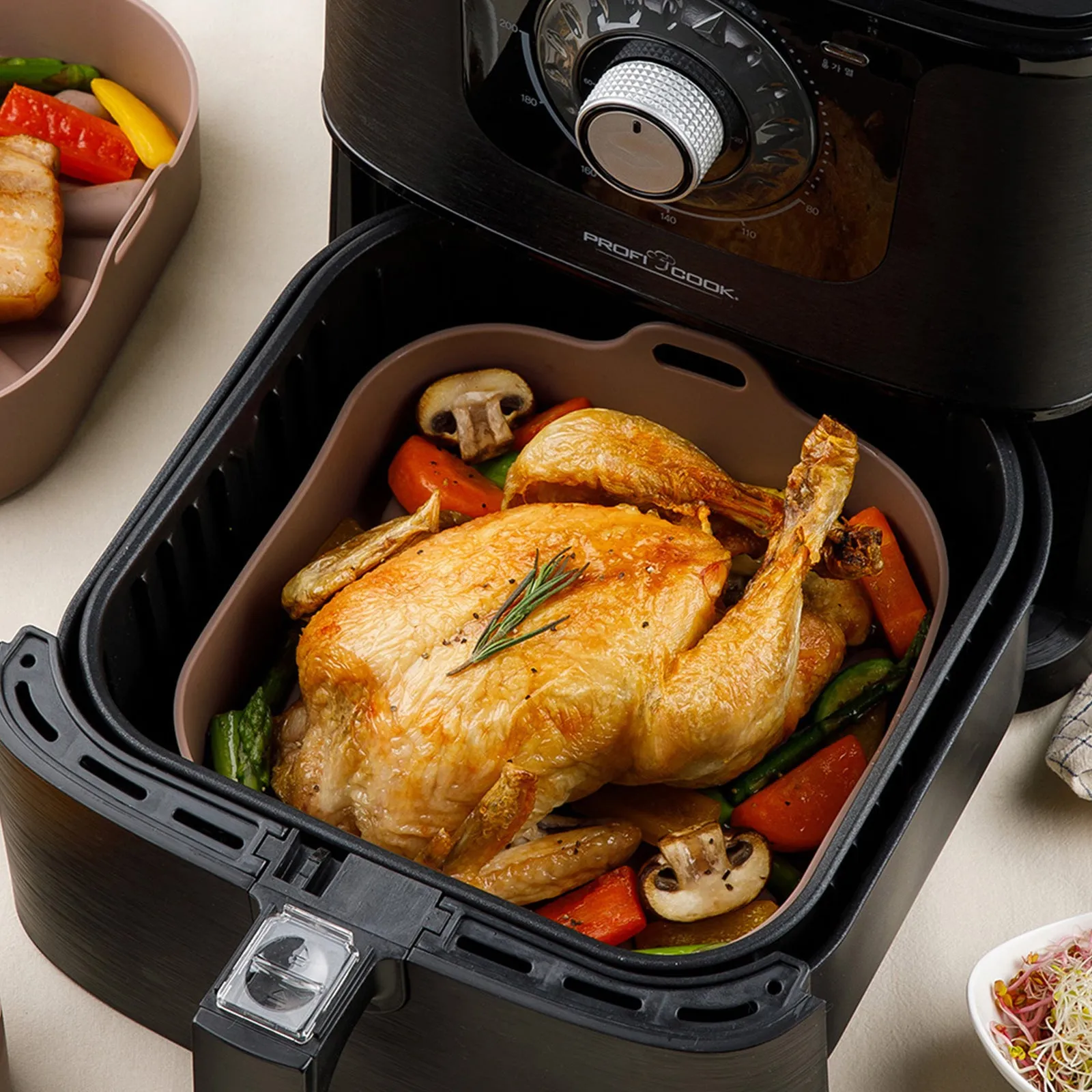 Airfryer Chocolate Square Nontoxic Silicone Problem-free return Reusable Tested Pot Nonstick
