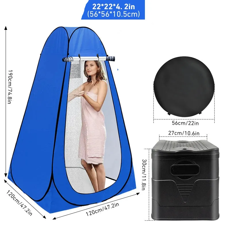 All in One Portable Toilet and Privacy Tent