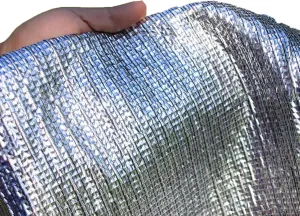 Aluminet Shade Cloth 99%, Durable Sun Shade Cover Mesh Tarp with Grommets Heat Reflective Tarp Sunblock Fabric for Cars, Dog, Plants and Garden Furniture (Size : 4x4m)