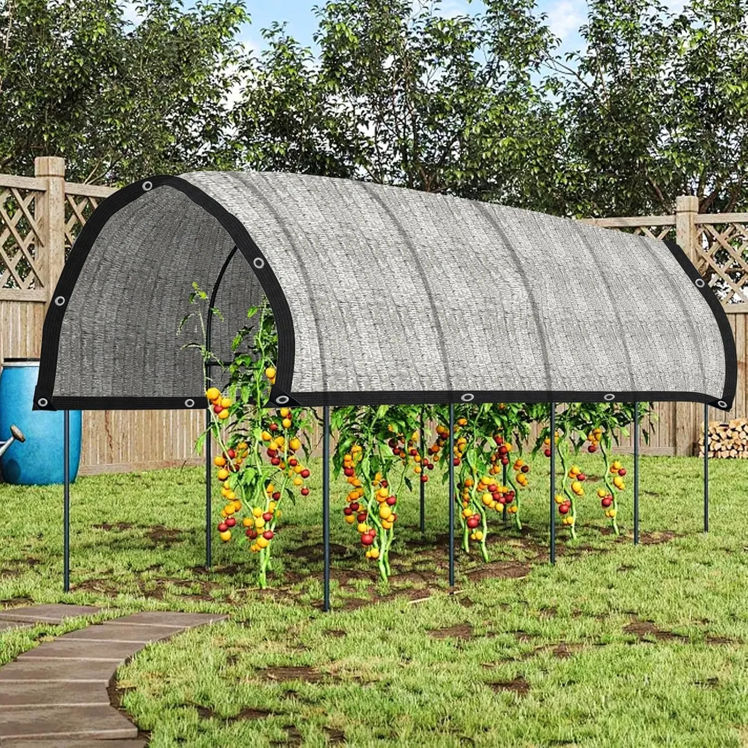 Aluminum Shade Cloth -for Car,90% Heat Reflective Tarp Sunblock Neting,Durable Mesh Tarp with Grommets,Shade Cloth for Garden,Outdoor Pergola,Chicken Coop and Dog Kennel(Silver)