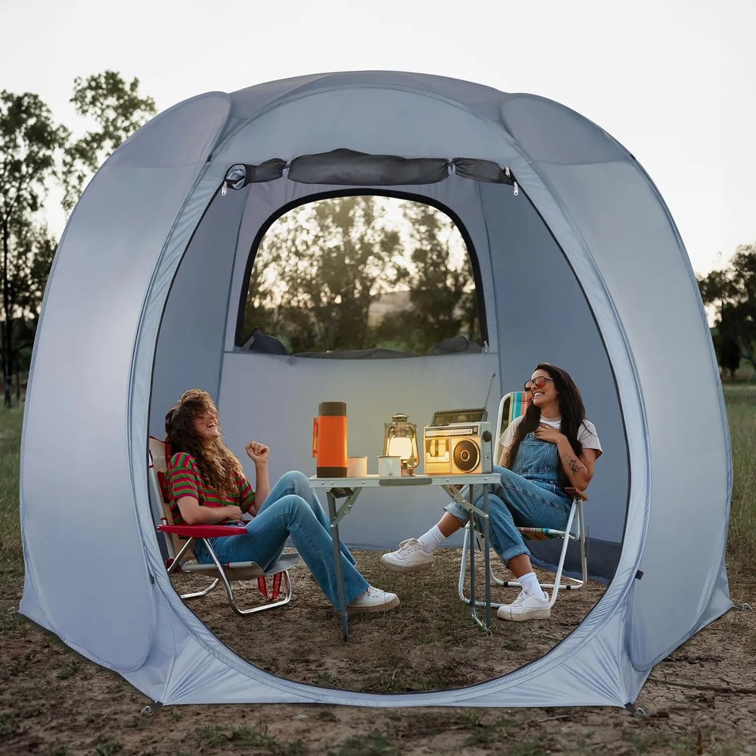 Alvantor Pop Up Screen Tent House Room Instant Outdoor Camping Canopy Sun Shelter Gazebo for Patio, Backyard & Deck, Privacy Tent(2-10 People, 8'x8' 10'x10' 12'x12')