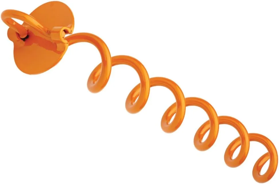 ANCFR16-ORG-R Folding Ring Spiral Ground Anchor, 16-inch, 4 Pack