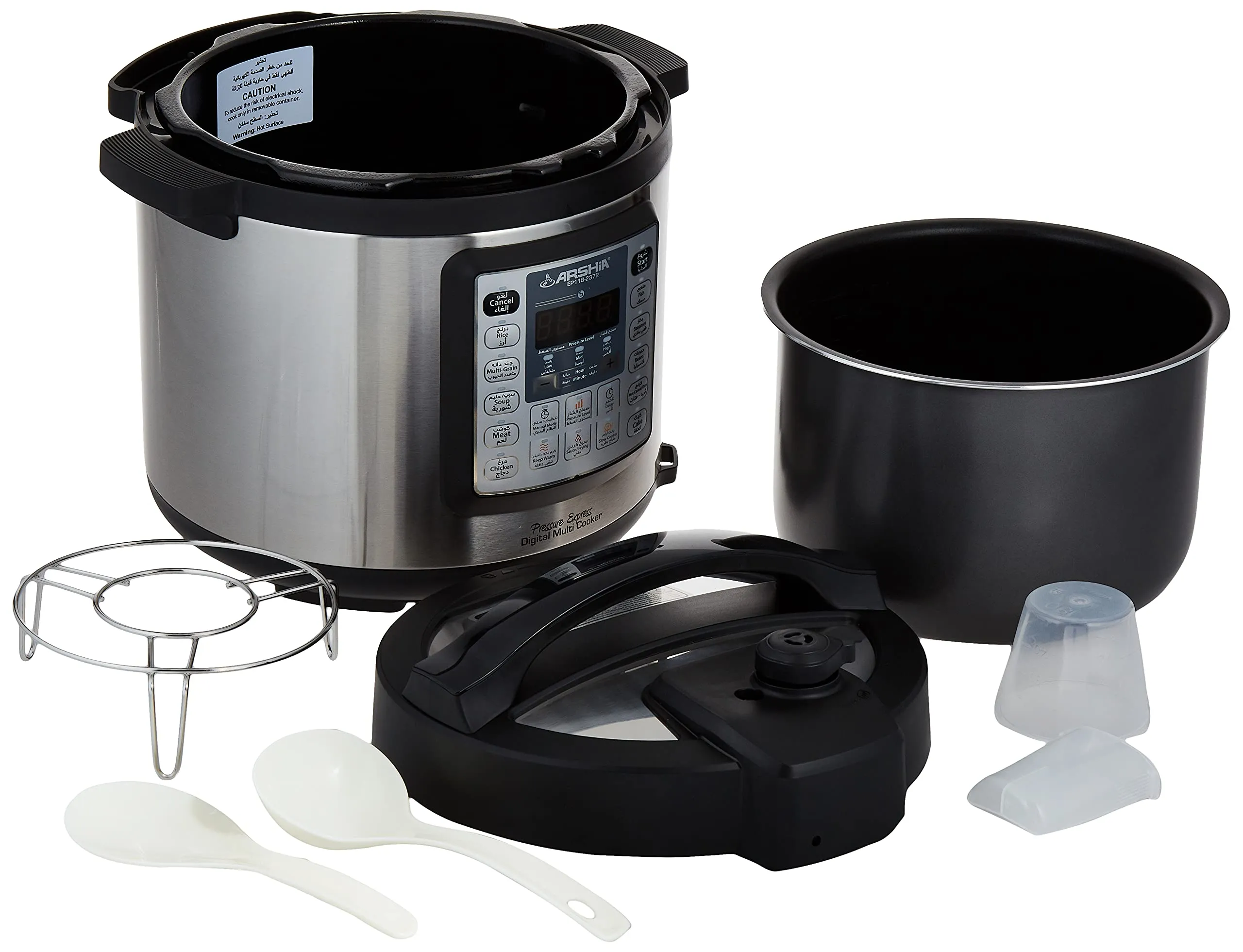 Arshia Digital Pressure Cooker 8 Liters 1200W
