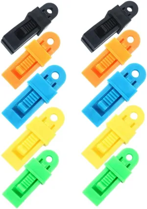 Awning Clips 10 Pcs Tents Tent Snaps Clamps Plastif Tent Clamp Professional Tarp Clamp Windproof Wind Rope Buckle Tarp Clips