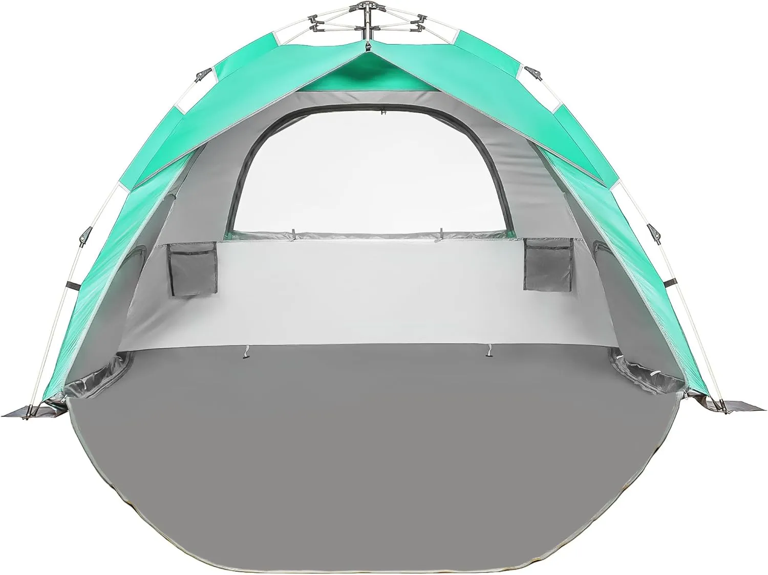 Beach Tent Pop Up Beach Sun Shade Tent with UPF 50  UV Protection, Removable Floor Zippered Privacy & Ventilation Sun Shelter Family 3 to 4 Person