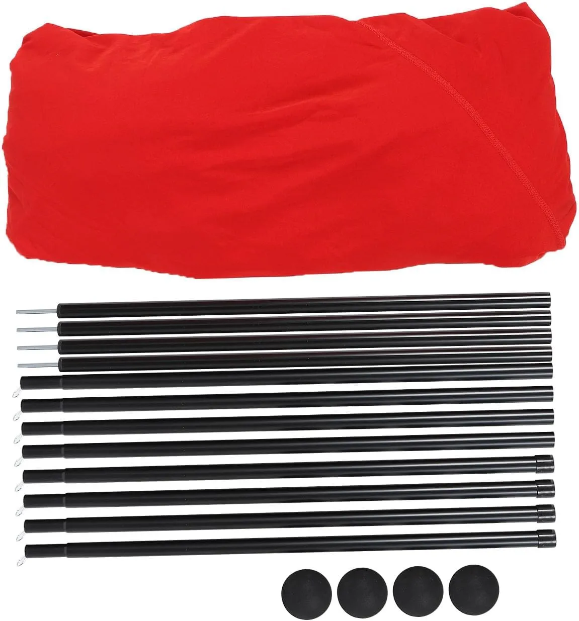 Beach Tent, Stable Quick Setup Pop Up Beach Shade Sun Shelter 4 Poles for Picnics (Red)