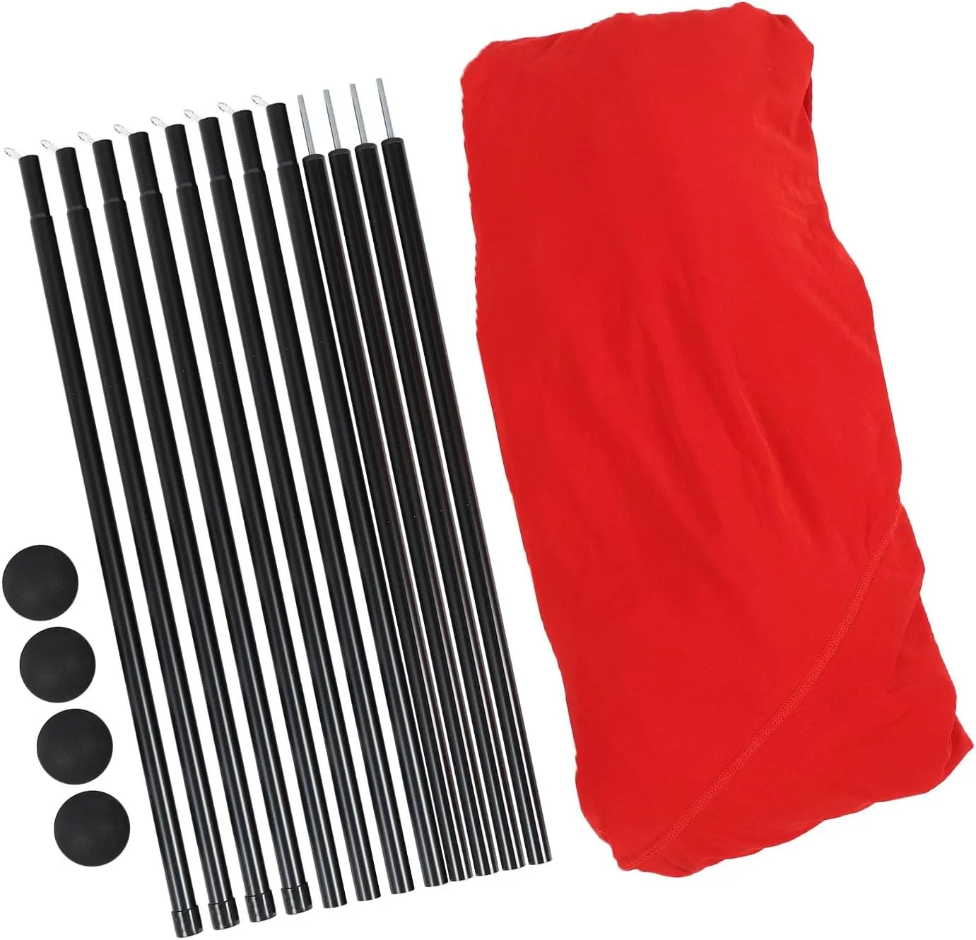 Beach Tent, Stable Quick Setup Pop Up Beach Shade Sun Shelter 4 Poles for Picnics (Red)