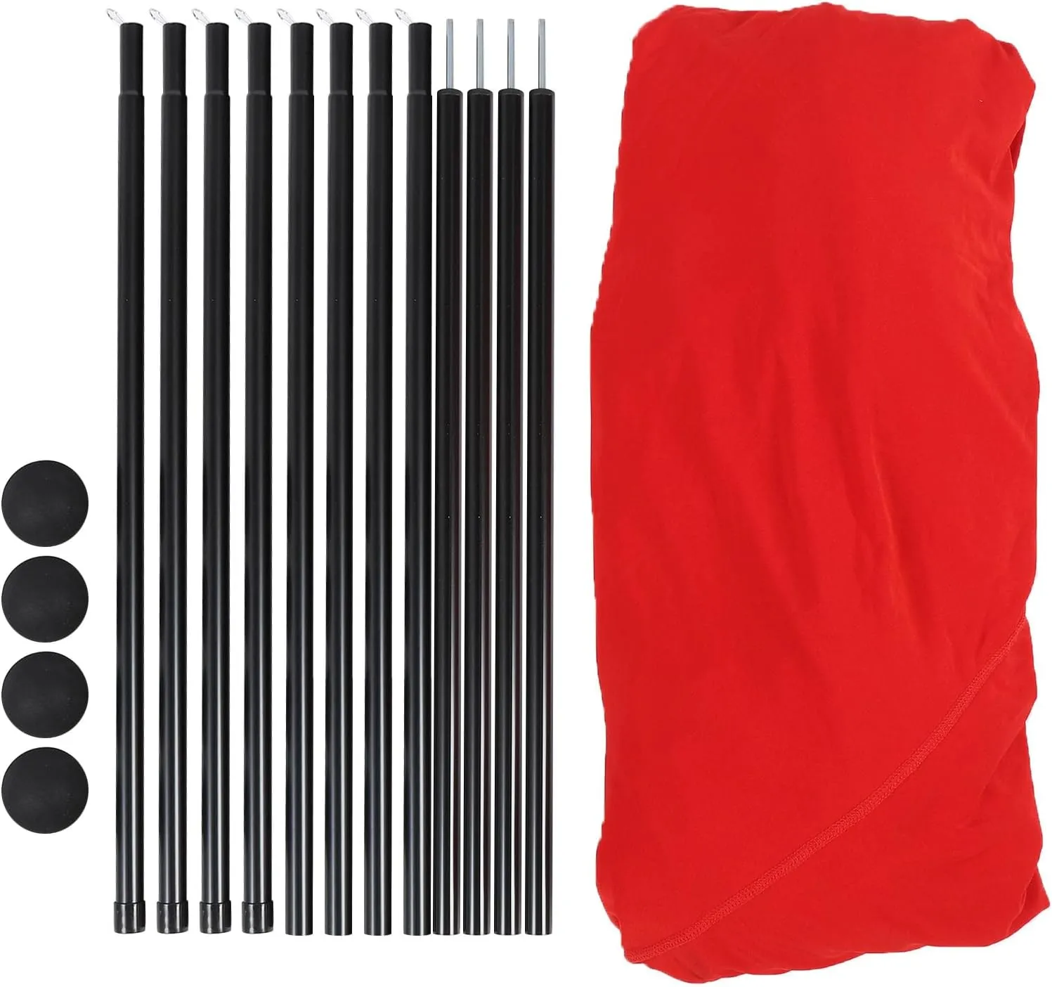 Beach Tent, Stable Quick Setup Pop Up Beach Shade Sun Shelter 4 Poles for Picnics (Red)