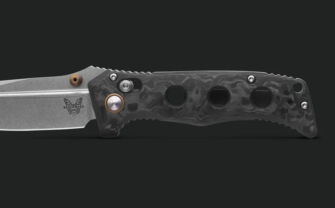 Benchmade 273-03 Mini Adamas Marbled Carbon Fiber 3.25" Drop-Point Folding Pocket Knife