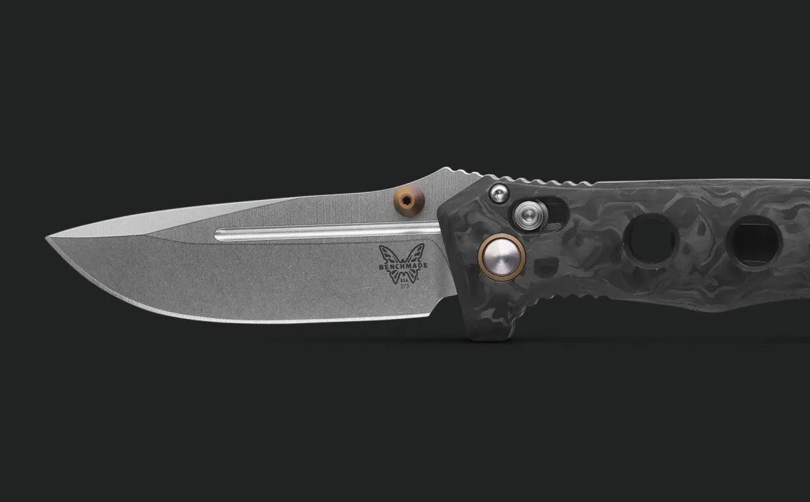 Benchmade 273-03 Mini Adamas Marbled Carbon Fiber 3.25" Drop-Point Folding Pocket Knife