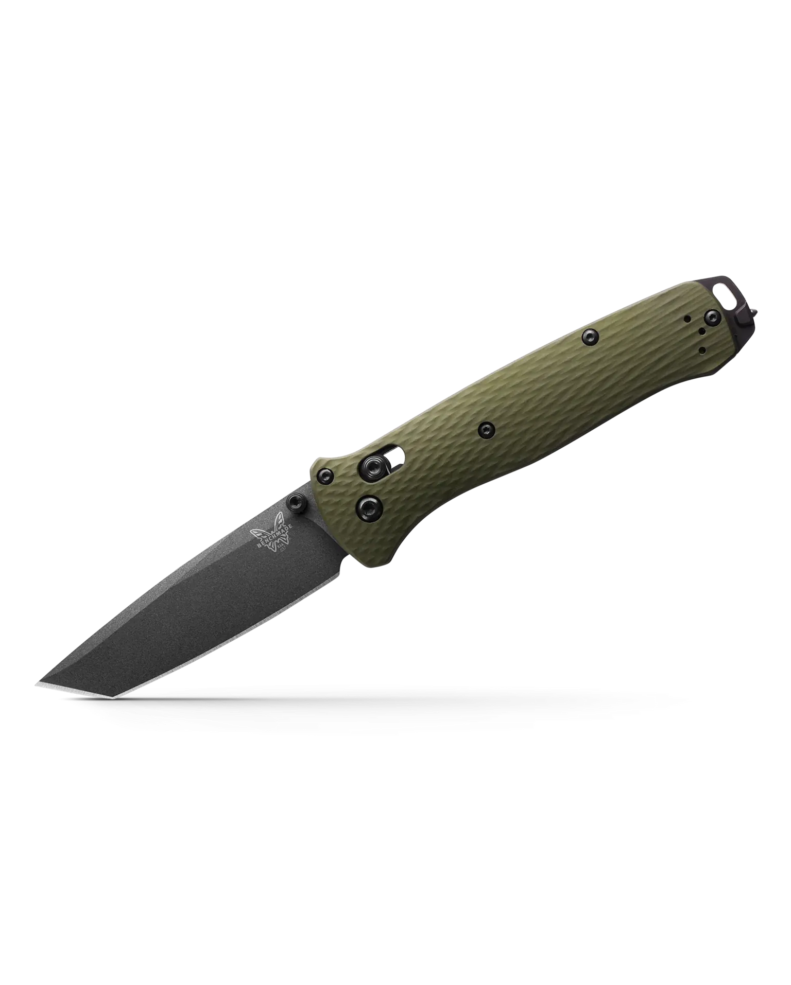 Benchmade 537GY-1 Bailout Woodland Green Aluminum Tanto Plain Folding Pocket Knife