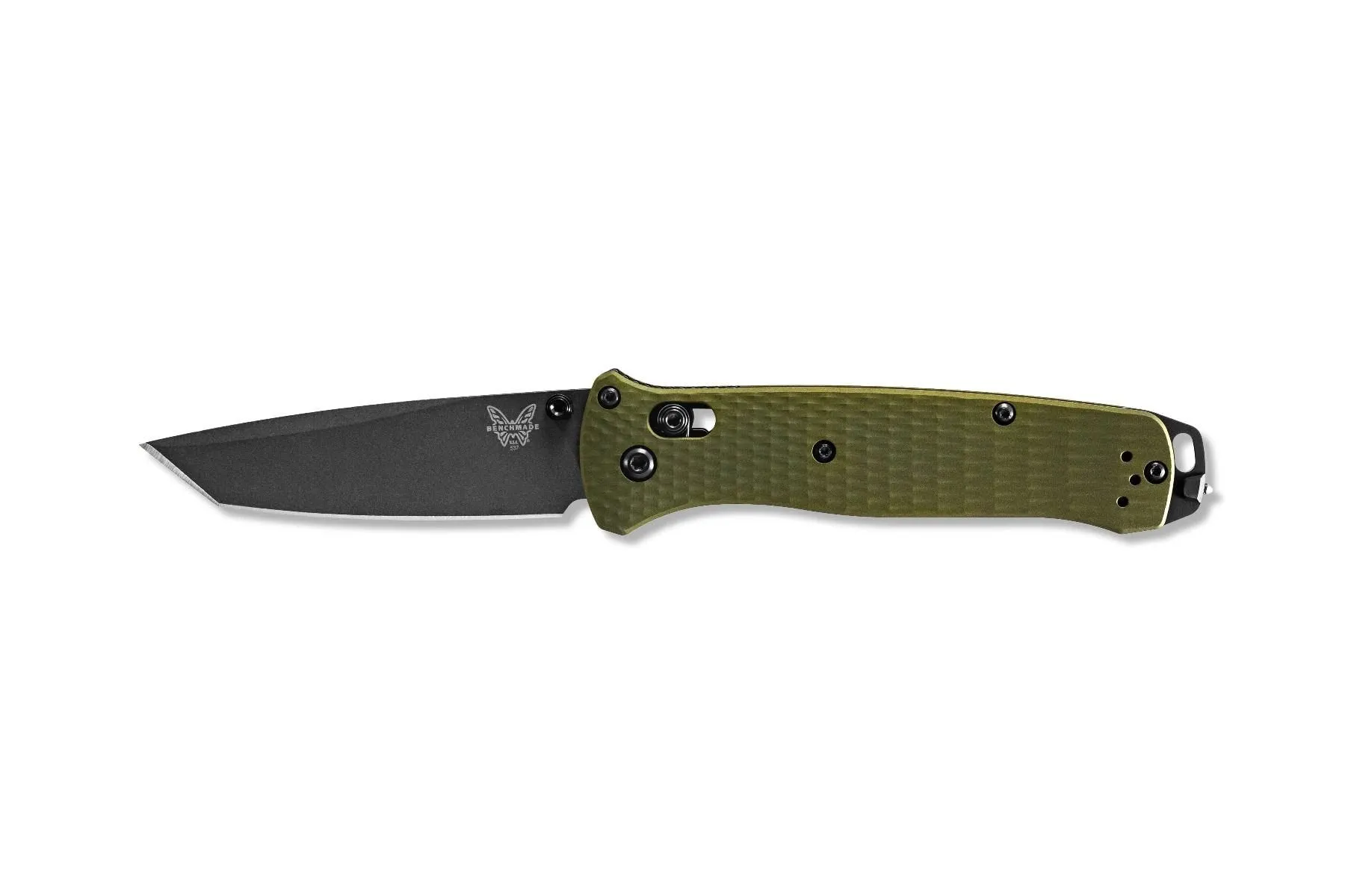Benchmade 537GY-1 Bailout Woodland Green Aluminum Tanto Plain Folding Pocket Knife