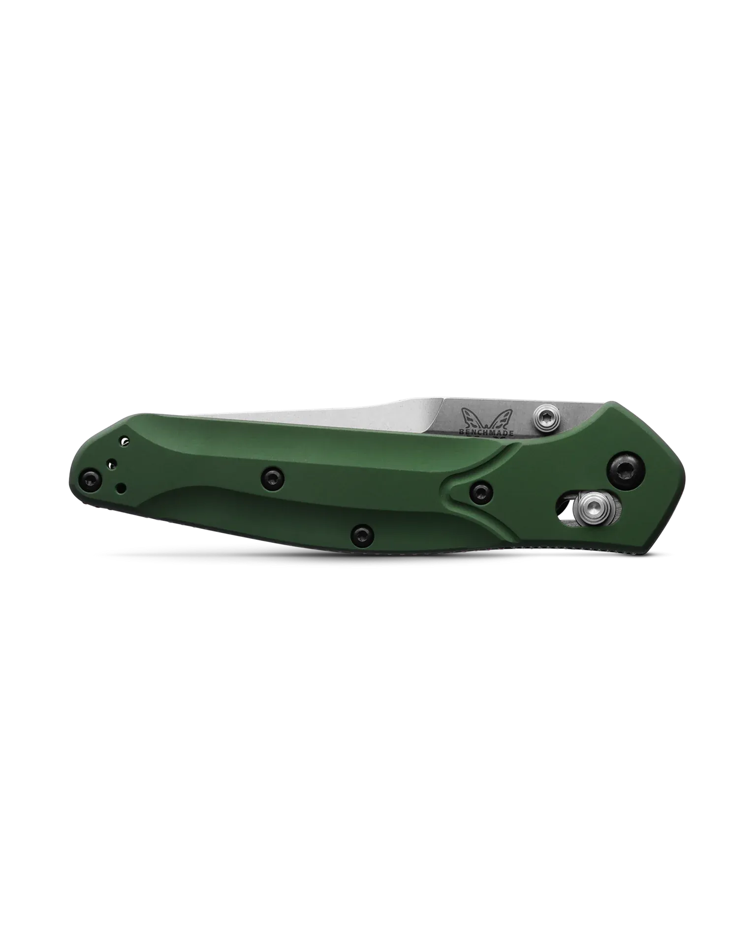 Benchmade 940 Plain Edge 3.4" Green Aluminum Folding Pocket Knife