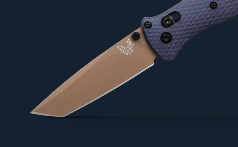 Benchmade Bailout Crater Blue Aluminum 3.38" Folding Pocket Knife (537FE-02)