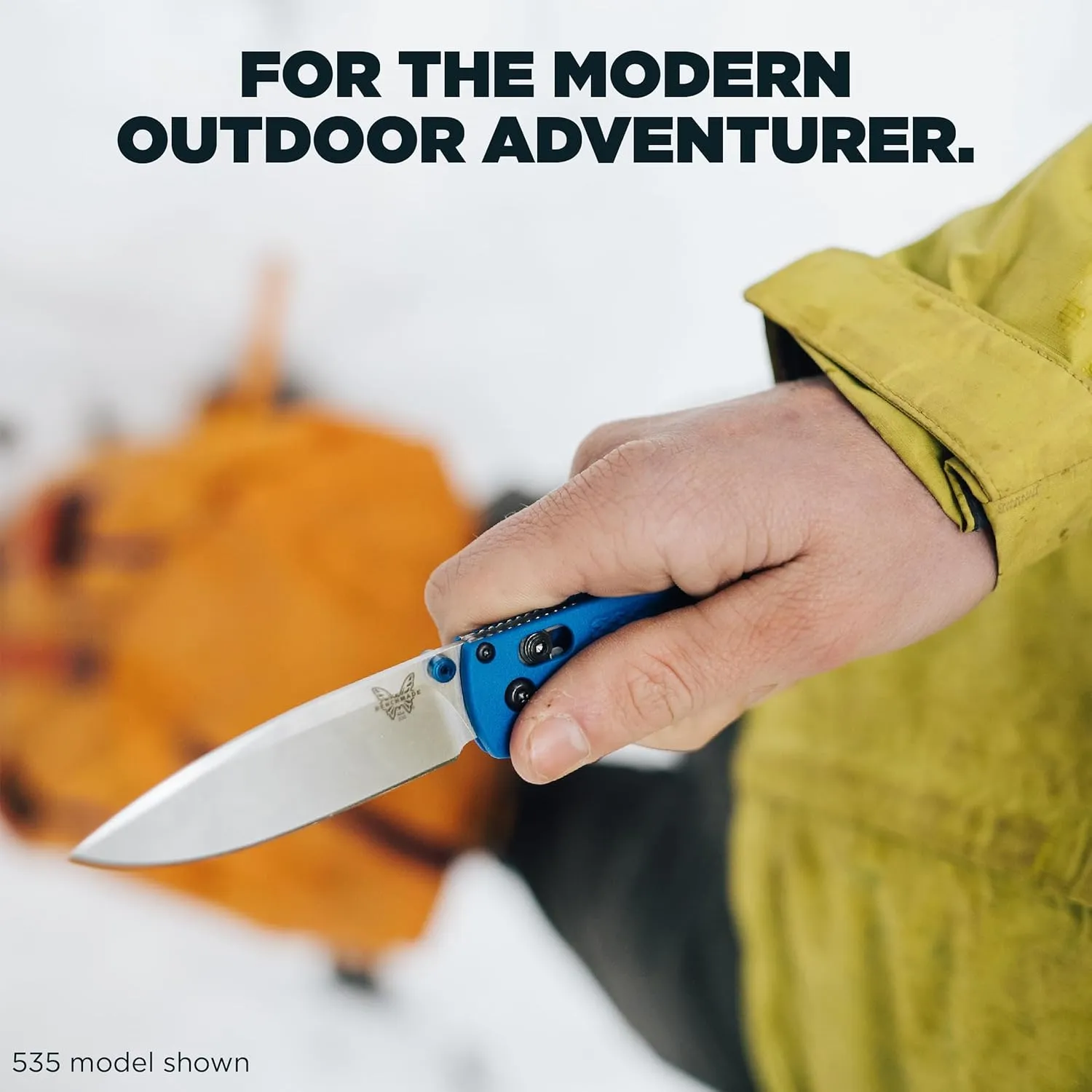 Benchmade - Bugout Folding Knife with Dark Olive Grivory Handle (535TN-11)
