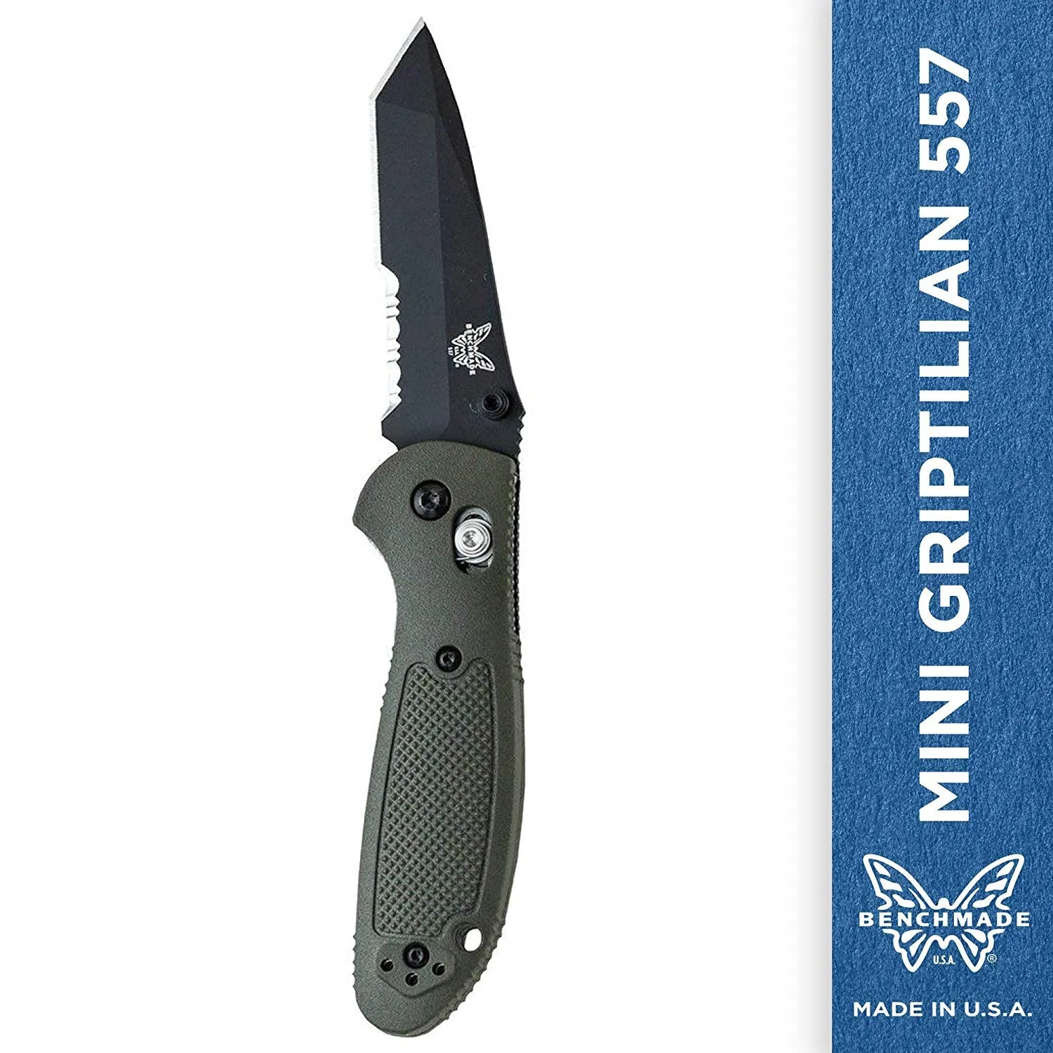 Benchmade PARDUE, MINI TANTO GRIPTILIAN, AXS Black or Olive 557SBK, 557SBKOD Knife
