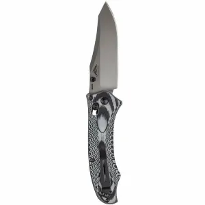 Benchmade Rift 950 Knife, Reverse Tanto Plain Edge/Satin Finish, Black & White