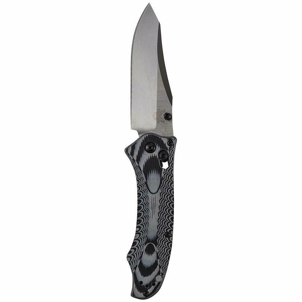 Benchmade Rift 950 Knife, Reverse Tanto Plain Edge/Satin Finish, Black & White