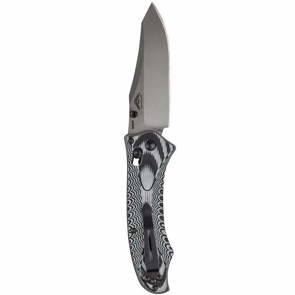 Benchmade Rift 950 Knife, Reverse Tanto Plain Edge/Satin Finish, Black & White