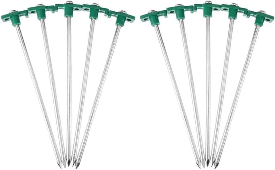 BESPORTBLE 10pcs Extended Stainless for Camping Tent Stakes Long Tent Stakes Sharp Heads Ground for Tarp