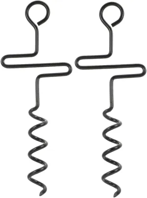 BESPORTBLE 2 Pack Tent Pegs Heavy Duty Ground Anchors Spiral Design for Camping Beach and Tent Stakes Stainless Steel for Outdoor Use