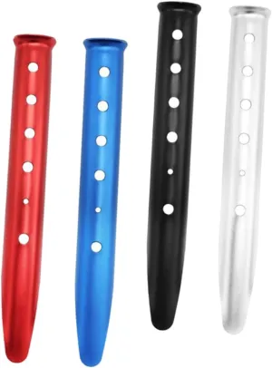 BESPORTBLE 4pcs Metal Tent Ground Pegs Camping Accessories Tarp Stakes Tent Fixing Ground Stakes Outdoor Pegs Strong Holding Power for Camping Garden