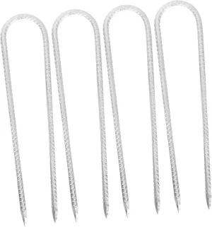 BESPORTBLE 4pcs U-Shaped Garden Stakes Trampoline Fixing Stake for Tarp Ground Hooks Canopy Tent Accessories