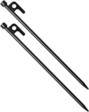 BESPORTBLE Reusable Tent Stakes 2pcs Metal Ground Nails Tent Accessories Tarp Stakes for Outdoor Use