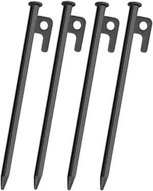 BESPORTBLE Tent Tarp Stake 4pcs Steel Nail Tent Pegs for Outdoor Use Firm Ground Insertion