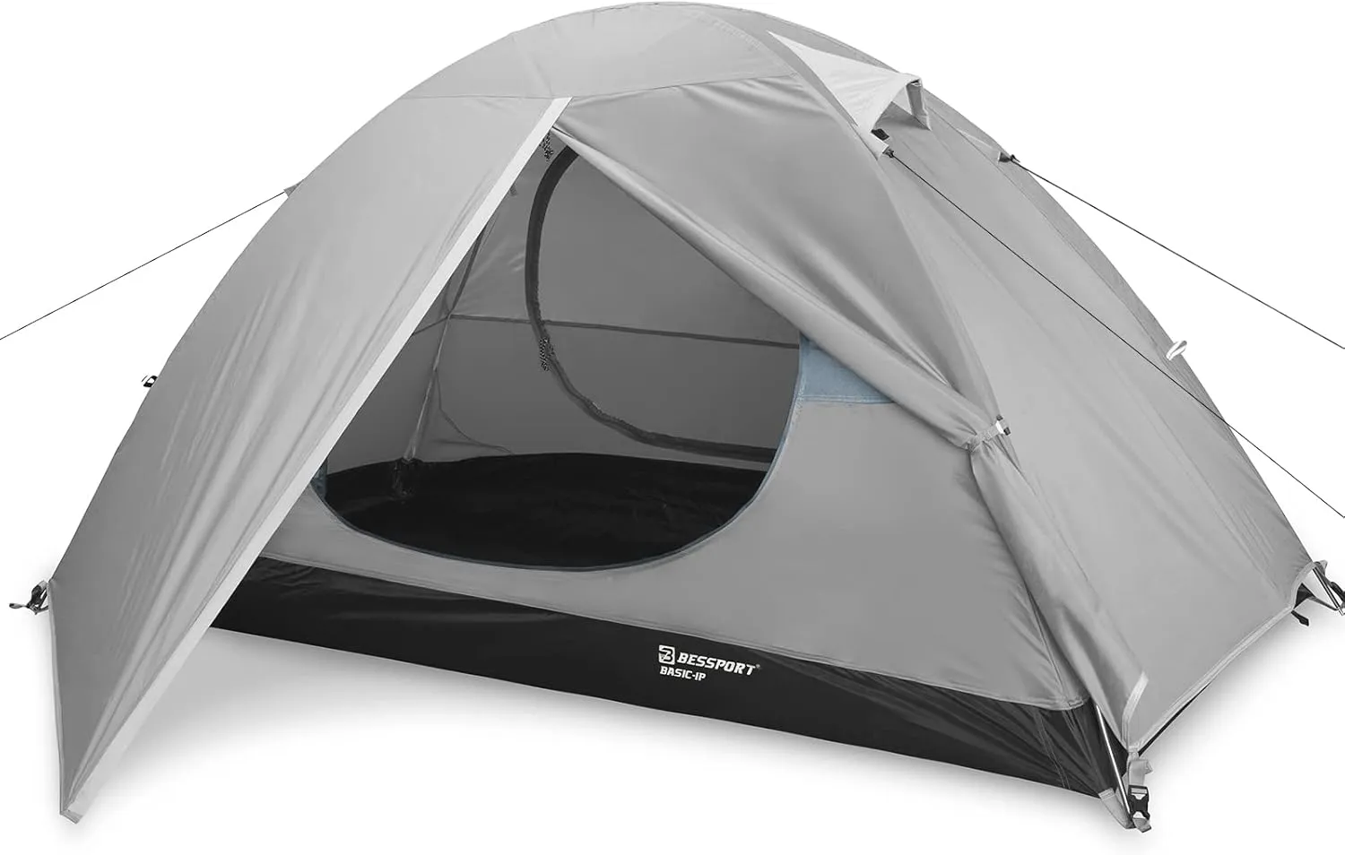 Bessport Camping Tent 1/2 Person Tent Waterproof Two Doors Backpacking Tent Easy Setup Lightweight for Outdoor, Hiking Mountaineering Travel
