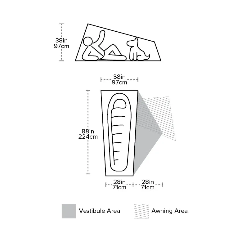 Big Agnes Copper Spur HV UL1 Three Season Free Standing Ultralight Tent