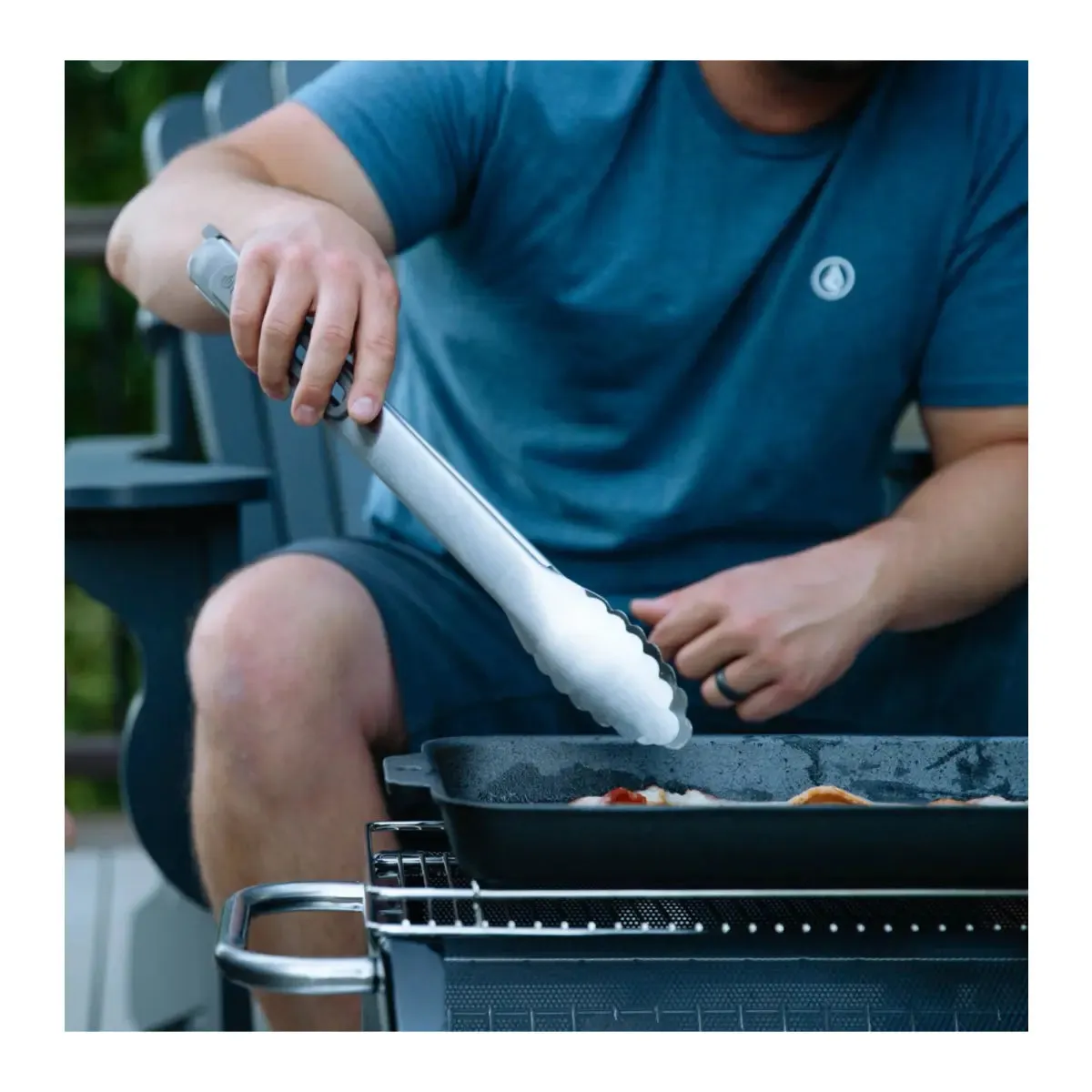 BioLite FirePit Griddle - Pre-seasoned Cast Iron Outdoor Griddle