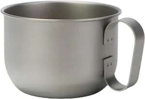 BIVOUAC 500ml Titanium Cup Camping Pot Snow Peak Mug Titanium Coffee Cup Milk Mug