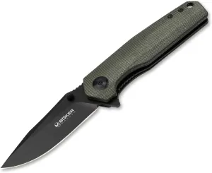 Böker Magnum Field Flipper -flipper pocket knife with Micarta handle scales - folding knife with 440A blade - small knife with clip