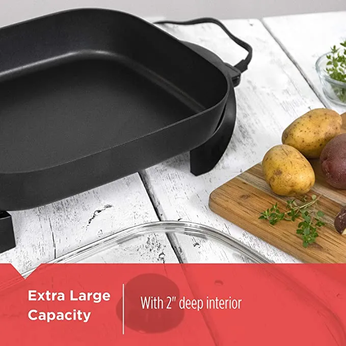 BLACK   DECKER 12X15 Electric Skillet - Factory Certified with Full Warranty - SK1215BC