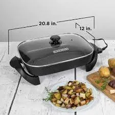 BLACK   DECKER 12x15 Electric Skillet - Factory Certified with Full Warranty - SK1215BC