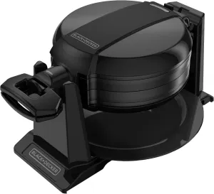 BLACK DECKER Rotating Waffle Maker, Black, WMD200B