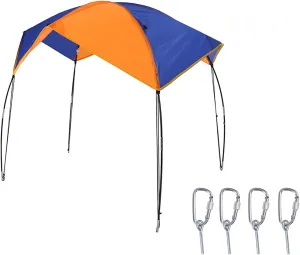 Boat Awning Cover Sun Shelter UV Protection Fishing Canopy Tent, Firm and Stable with D Shape Buckles, 3 Sizes for Boat Fishing, Picnic, Easy Setup, Waterproof (68351 Awning (4